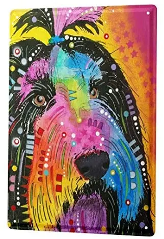 

Жестяной знак Декор таблички собака гигант Шнауцер