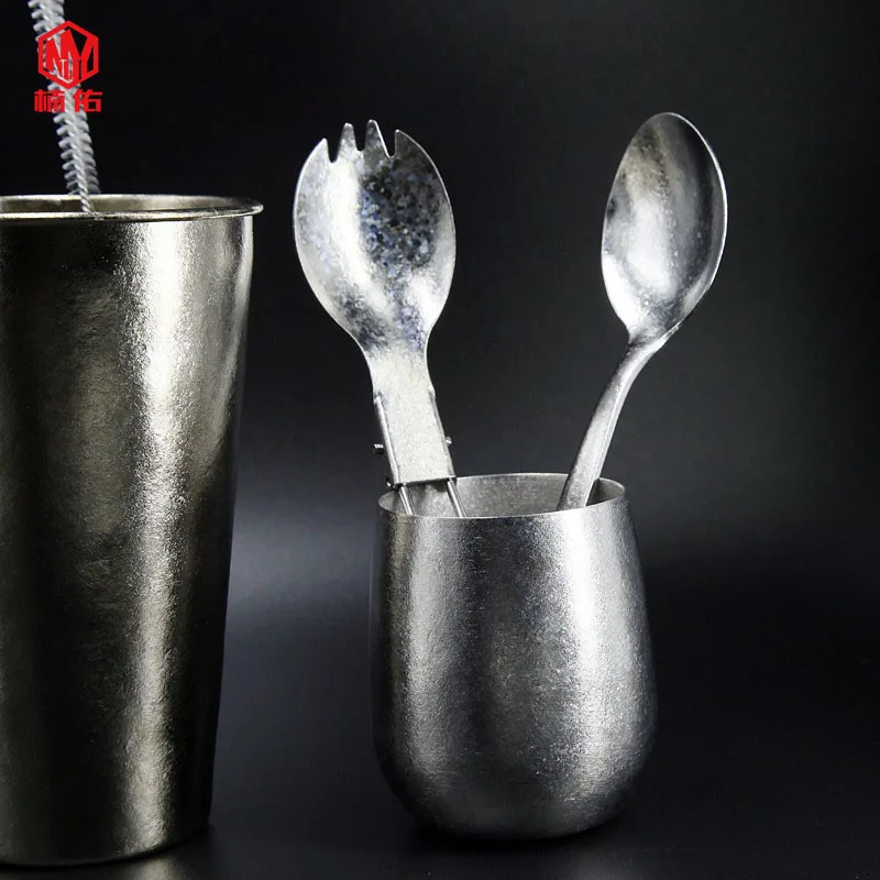 

1 шт., стандартная чашка для пикника, кружка для воды, пивная кружка, двухслойная чашка из чистого титана, чайная чашка, однослойная пивная кр...