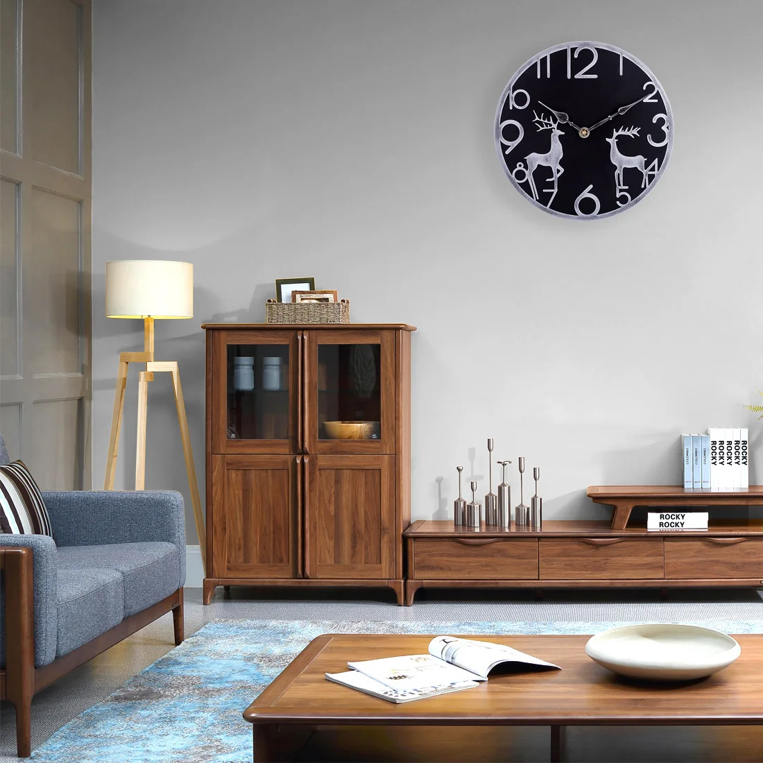 12 дюймов 30 см в скандинавском стиле с изображением лося бесшумные декоративные