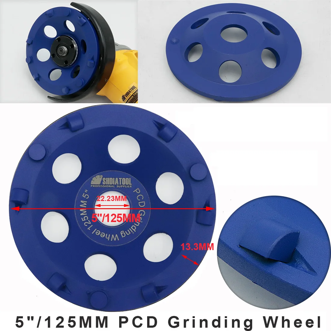 Шлифовальный круг SHDIATOOL кружка из поликристаллического алмаза диаметром 4 5/5