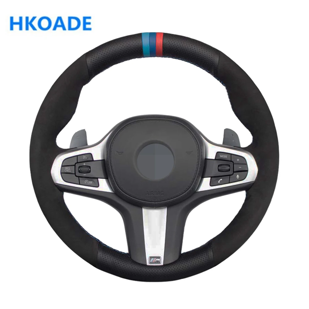 

Customize DIY Suede Leather Car Steering Wheel Cover For BMW M Sport G30 G31 G32 G20 G21 X3 G01 X4 G14 G15 G16 G02 X5 G05