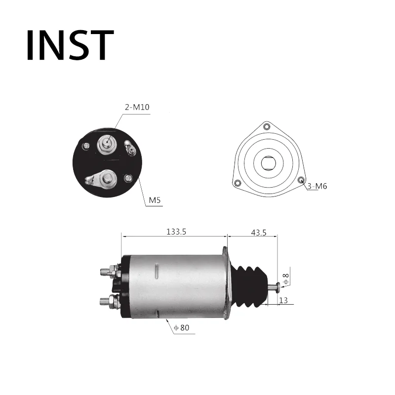 

ELECTROMAGNETIC SWTICH SOLENOID FOR 24V 11KW 1811510910 0471004140 0471003420 SSK7499HE SSK8499HE SSK9499HE SSK2499WA