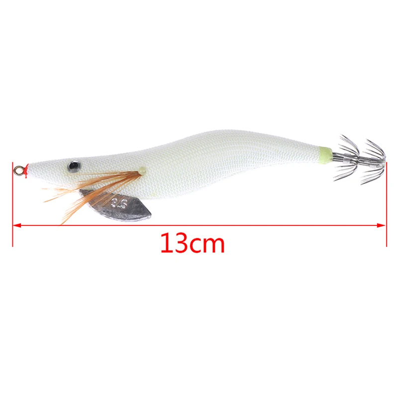 1 шт. светящиеся Джиги для кальмара 13 см 20 г белые деревянные креветки с приманка