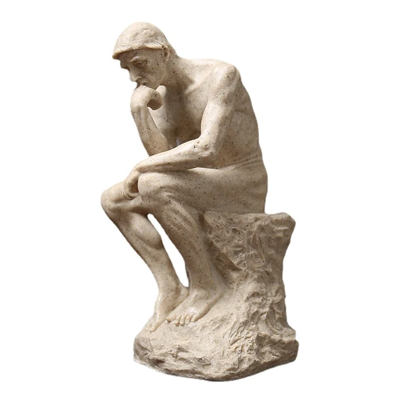 

Modern Contracted David Thinker Person Figurine Adornment for Study Bookcase Office Bookshelf Decoration Statue