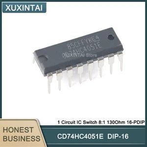 50Pcs/Lot New Original  CD74HC4051E CD74HC4051 1 Circuit IC Switch 8:1 130Ohm 16-PDIP