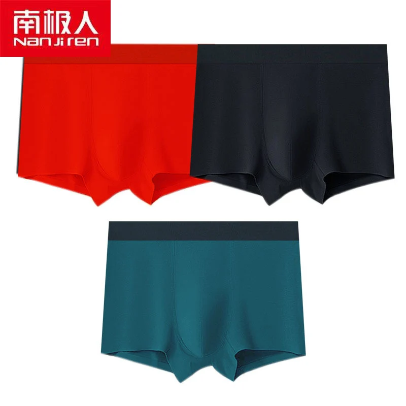 

NANJIREN Men Underwear Men Boxer Solid Color Modal Seamless Casual Breathable Seamless Comfortable Men Boxer Shorts