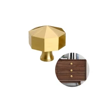 tiazza pure brass single hole geometric knobs handle wardrobe cabinet drawer furniture cabinet door knob