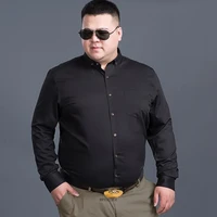large size 14xl 165kg winter autumn men shirt long sleeve purple black blue business formal oversize office dress wedding shirt