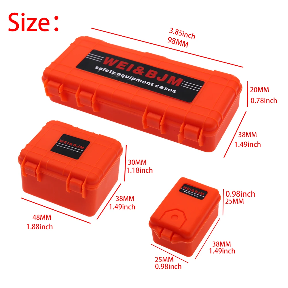 3 шт. 1/10 Mini Toolbox аксессуары для украшения багажника Traxxas TRX4 осевой SCX10 RC4WD 90046 D90 D110 RC