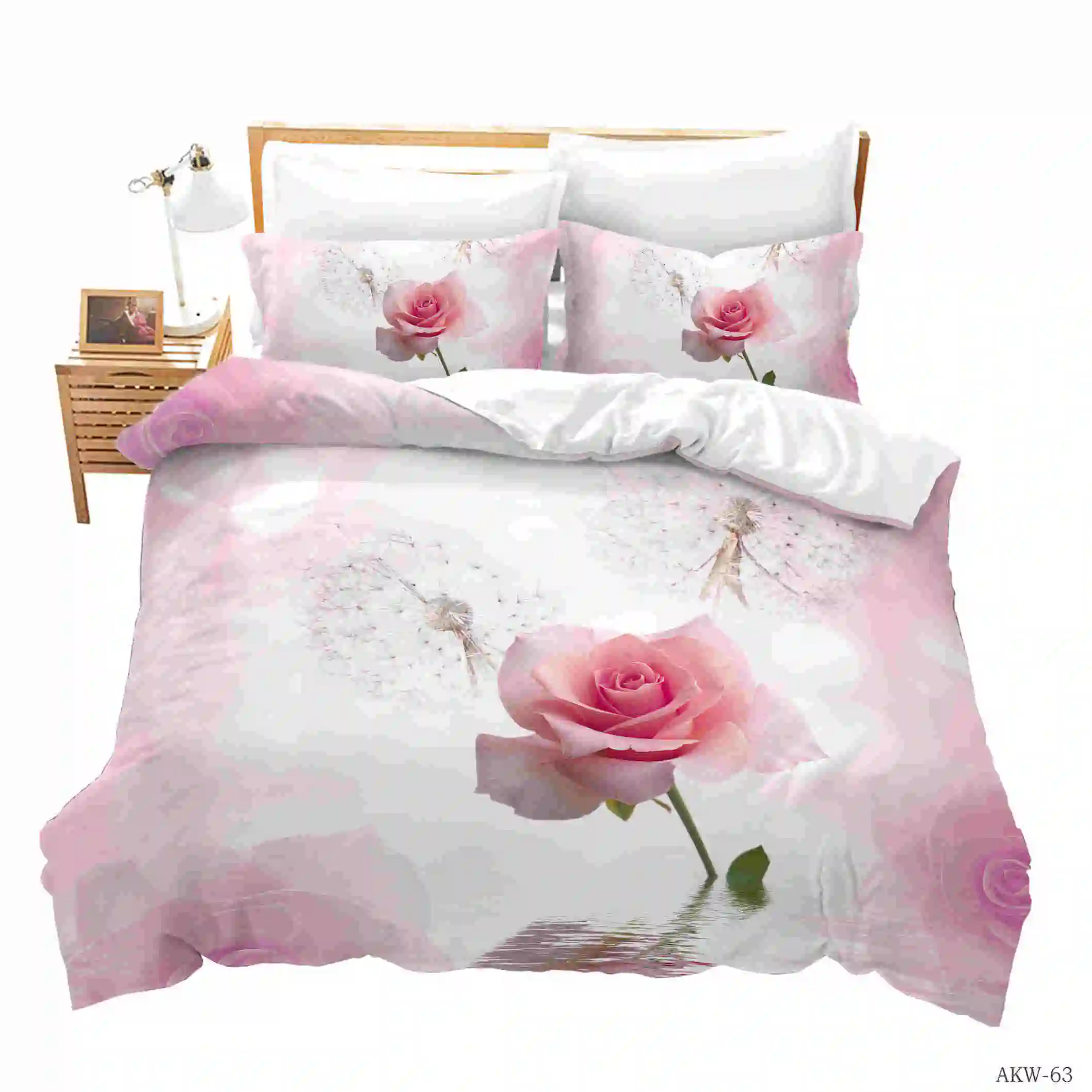 Красочные белые лошади и черный череп печать постельные принадлежности набор