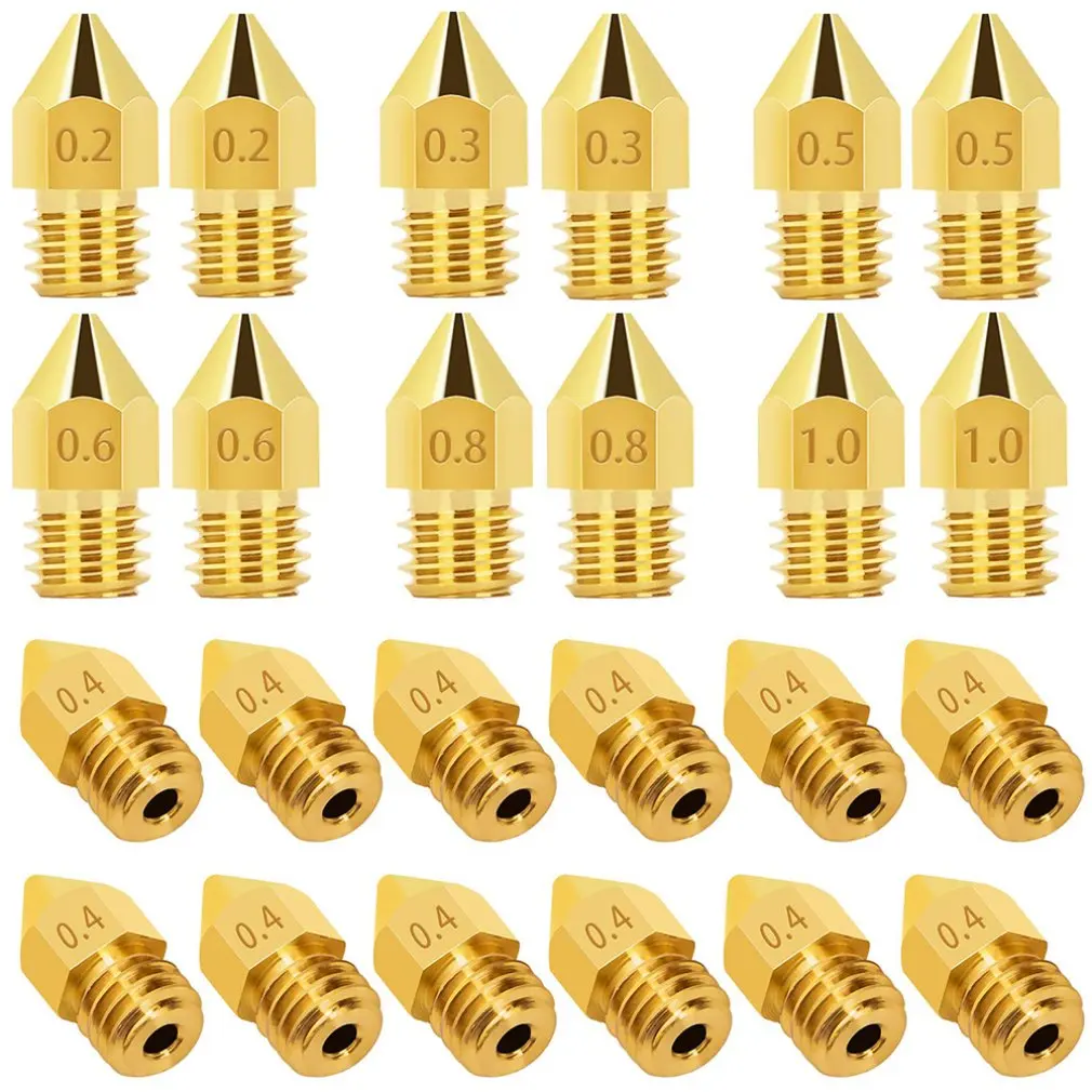

Brass Nozzles 3D Printer Accessories Mk8 Pointed Brass Nozzle Surface Lettering Printing Accessories