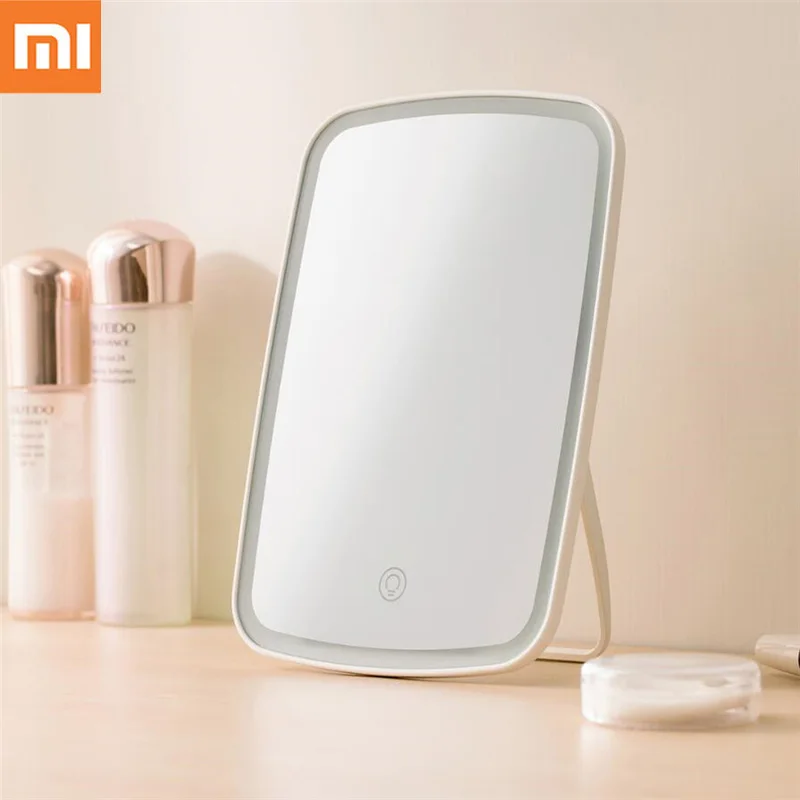 xiaomi Mijia макияж квадратное зеркало умное зеркало портативное настольное светодиодное освещение Портативная Складная лампа зеркало настольное