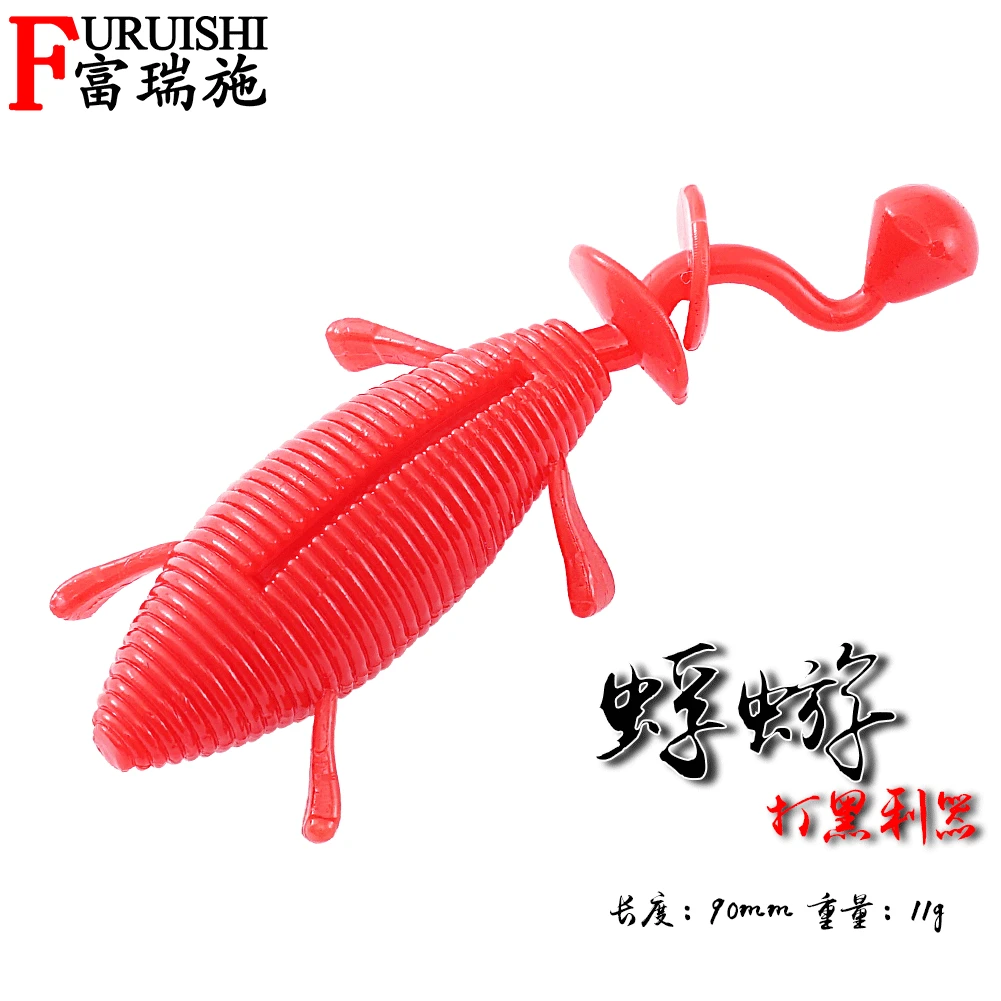 

Floating Soft Lure Fishing Bait 11g 3pcs Snakehead Fishing Worm Offset Hook Artificial Worm Bass Fishing