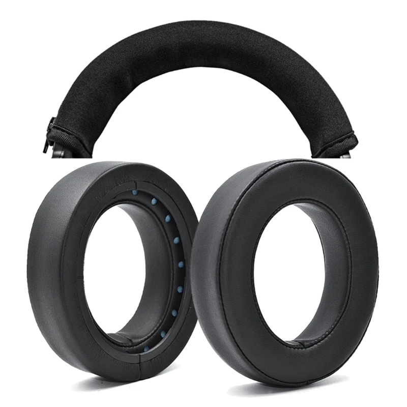 

Replacement Leather Headband Cushion Ear Pads Cover for Corsair HS50 Pro HS60 Pro HS70 Pro Bluetooth Headphones