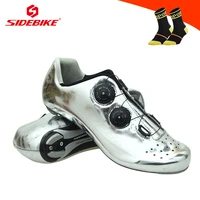 sidebike carbon fiber road bike sneakers men self locking ultra light athletic racing bicycle shoe breathable sapatilha ciclismo