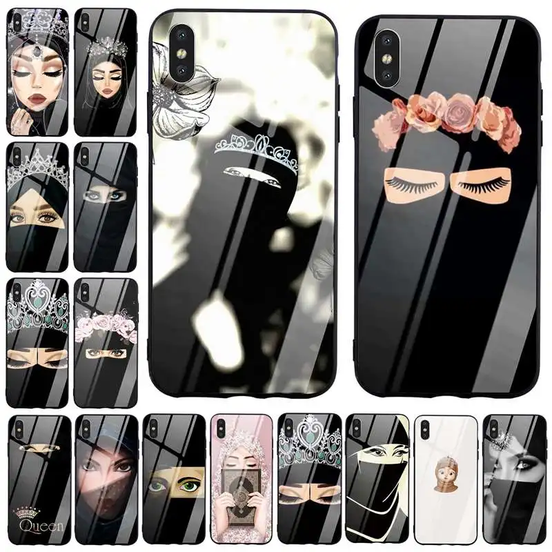 Чехол для iPhone 6 с арабским хиджабом чехол телефона из закаленного стекла Plus