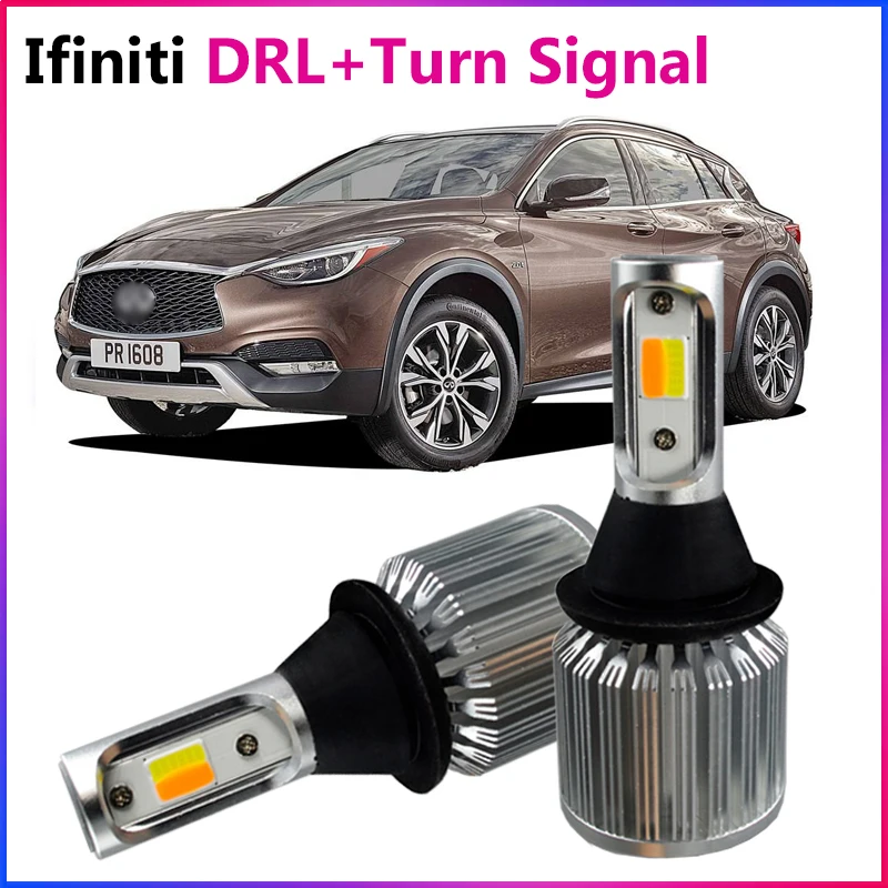 ShinMan 2X CAR LED DRL Day Light led motorcycle turn signal Turn light For Infiniti Q30 Q45 Q50 I30 I35 M30 M35 M37 M45 | Автомобили и