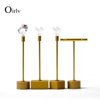 oirlv metal earring display t shape dangle earring support jewelry ring rack display organizer showcase