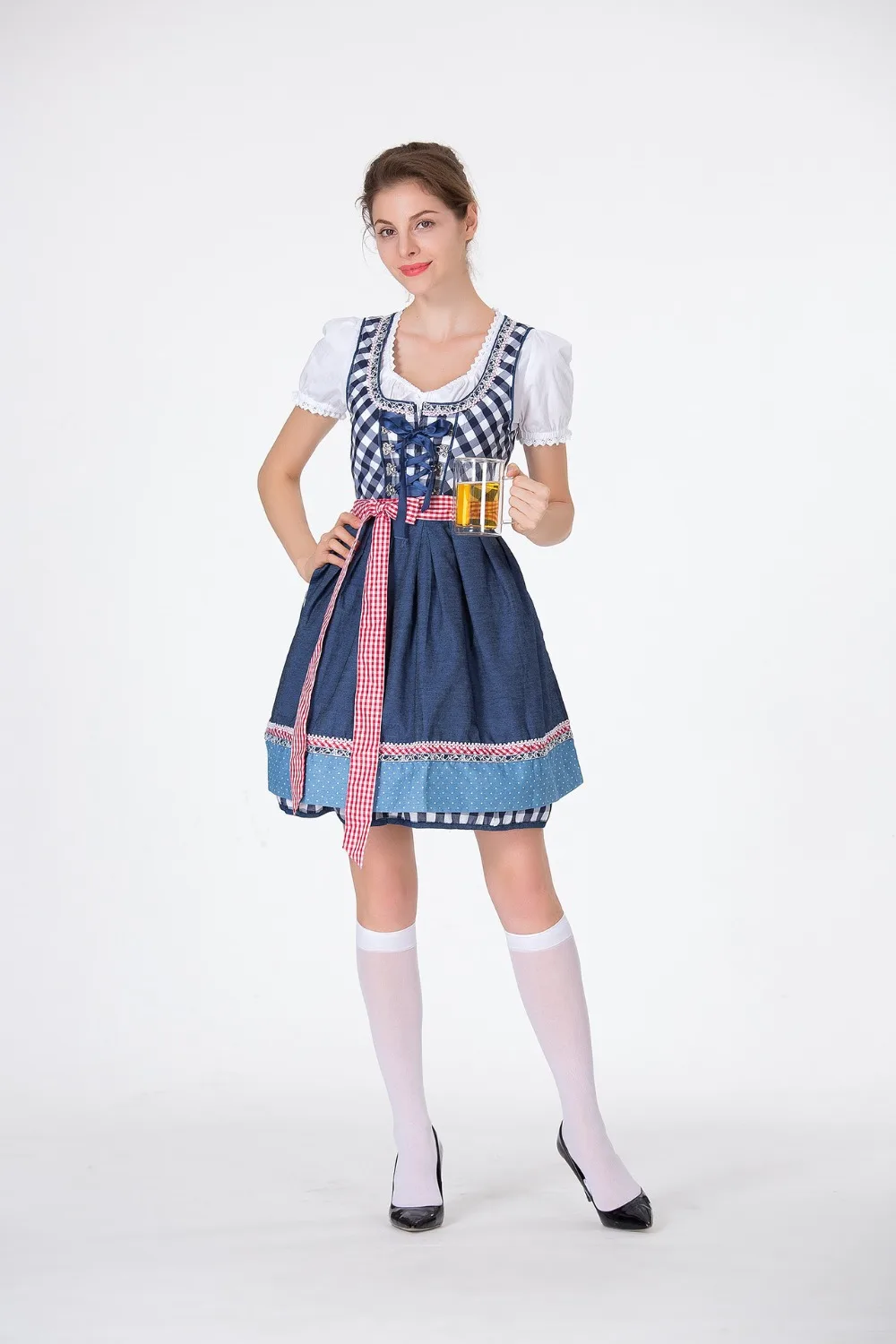 Сексуальная Германия пиво Oktoberfest девушка костюм Хэллоуин косплей традиционный Октоберфест франч горничной женщин маскарадное платье