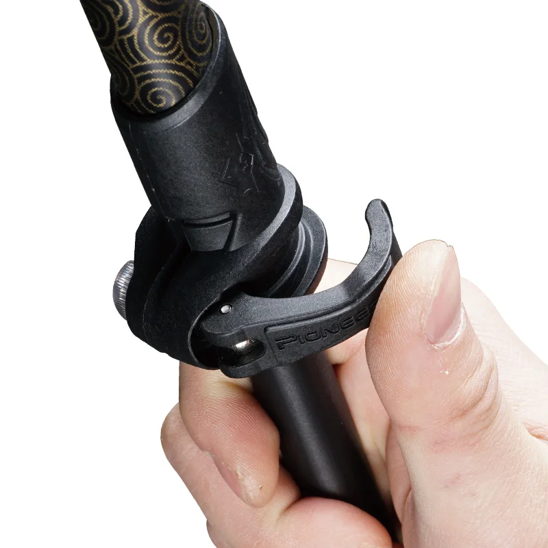 

Pioneer 1 Pcs T-handle Poles Aluminum Quick Lock Ultralight Anti-Slip Crutch Trekking Adjustable Walking Stick Cane for Elderly