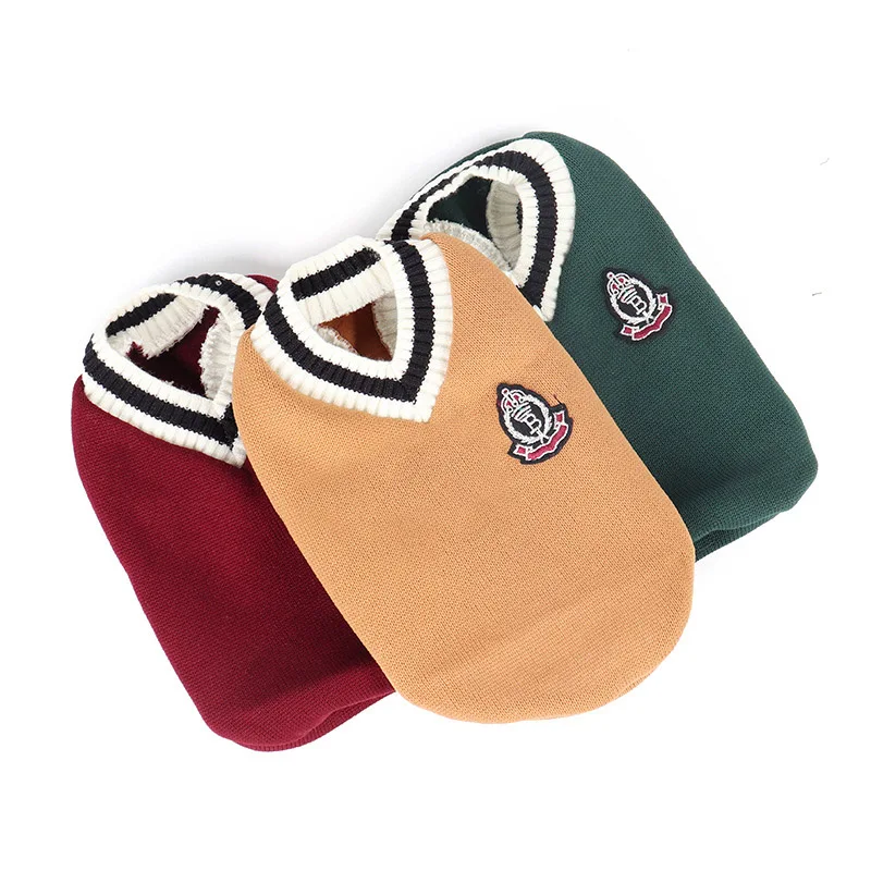 Рождественский свитер для кошек и собак пуловер зимняя одежда маленьких жилет