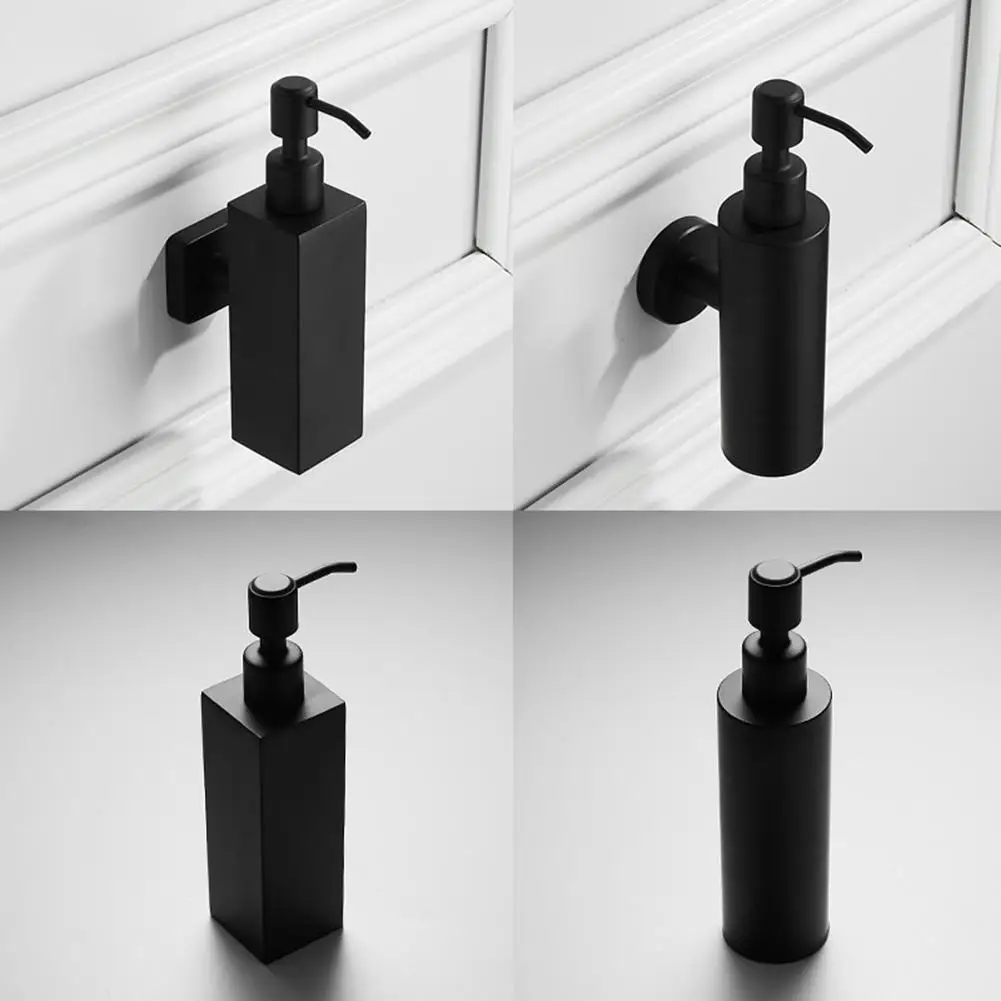 

200ml Wall Mounted Stainless Steel Lotion Pump Soap Dispenser Bathroom Supply Coated Boston Round Soap Dispenser Bathroom Supply