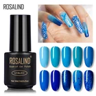 ROSALIND Гель-лак-эмаль для ногтей серия синего цвета гибридные лаки для дизайна ногтей полуперманентный грунтовка для маникюра основа
