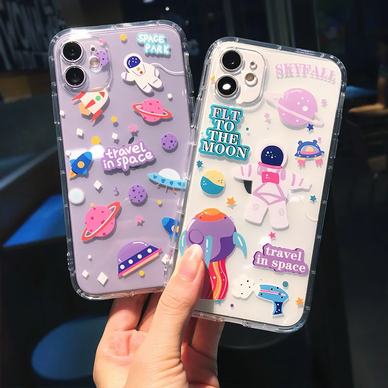 Прозрачный чехол-накладка для iPhone 11 Pro Max XR XS X 7 8 Plus SE 2020 | Мобильные телефоны и