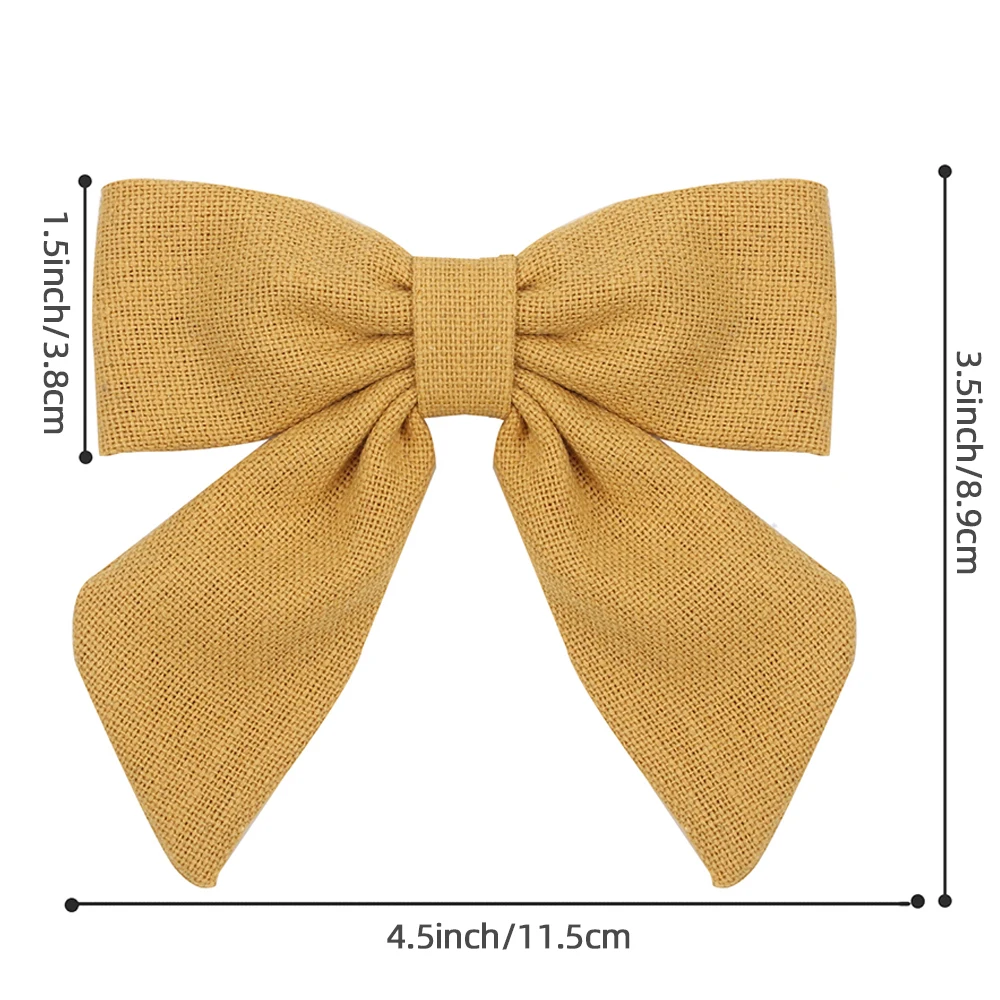 

1 Pc 2021 Bow Hairpin Cute Girl Clip Women Hairband Solid Color Linen Fashion Girl Hairpin accessori capelli