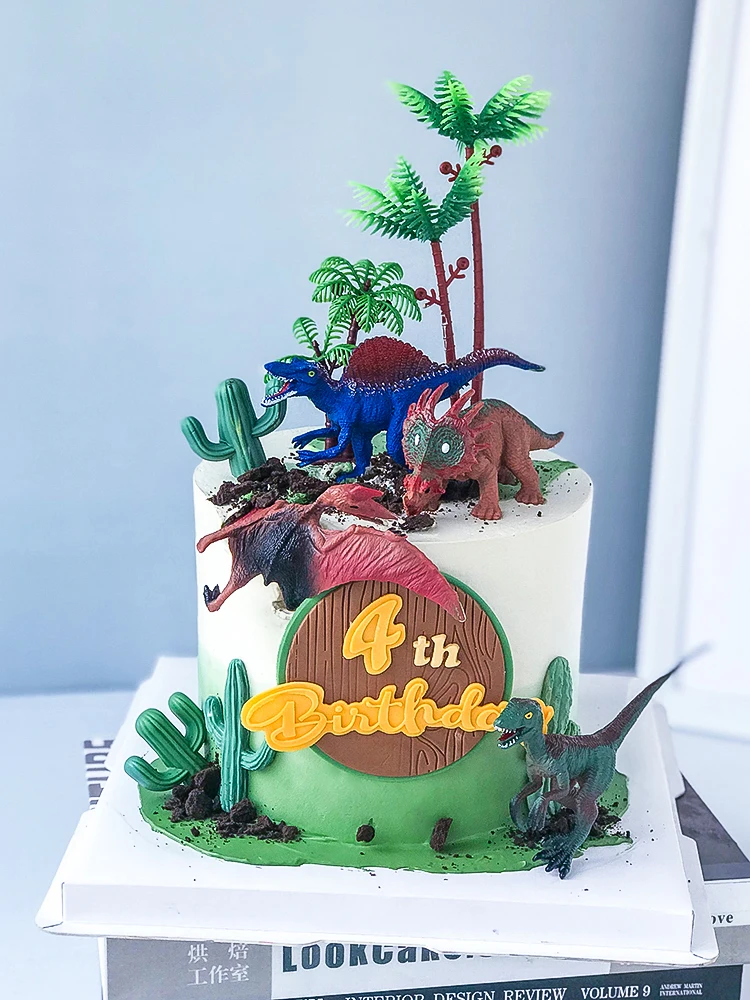 Dinosaur Theme Party Dinosaur Birthday Cake Topper Jungle Safari Party Decor Boy Dinosaur Cake Decor Jurassic World Party Decor