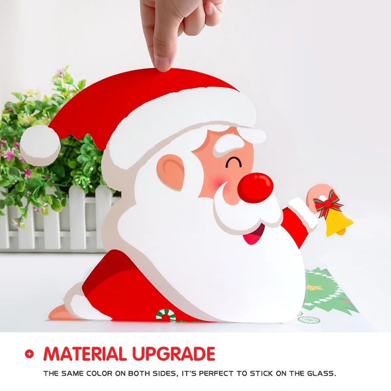 

Cartoon 2020 Christmas Sticker Shop Window Glass Door Stickers Santa Claus Decoration Wall Stickers Self-adhesive Can be removed
