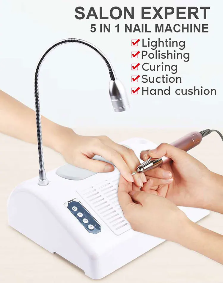 Smart all-in-one five-in-one nail polisher, baking lamp, vacuum cleaner, lighting, hand pillow, multi-purpose