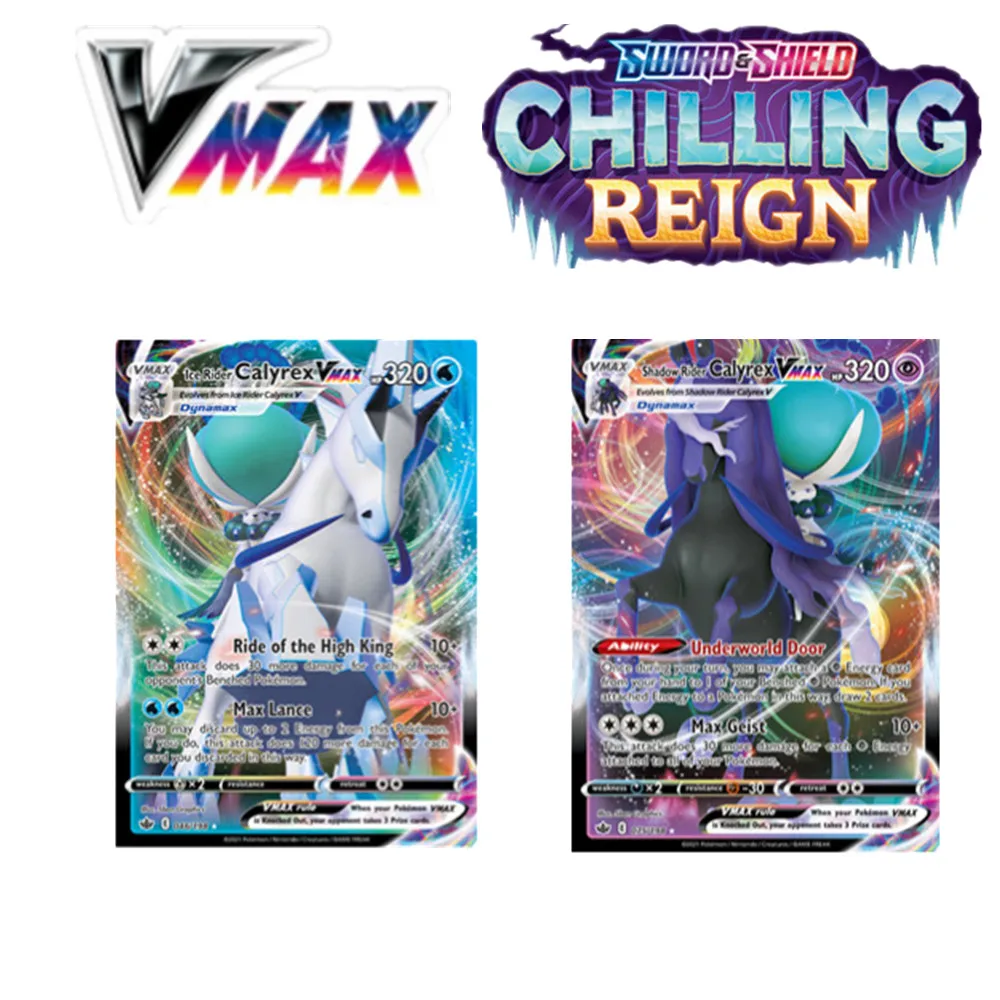 

Новинка, игрушка в виде покемона, 50 шт., VMAX TCG: Sword and Aegis Cold Reign Zapdos Dynamax VMAX Cayrex Limited, карточная игра, игрушка