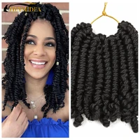 bomb twist crochet hair pre looped passion twist braids 6 inch ombre short spring twist afro synthetic hair extensions heymidea