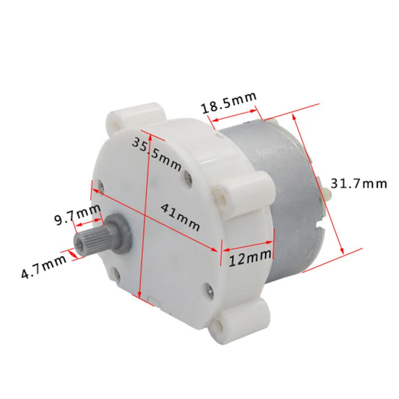 DC 6 ~ 12 вольт мотор-редуктор пластиковая коробка передач M3 резьбовое отверстие