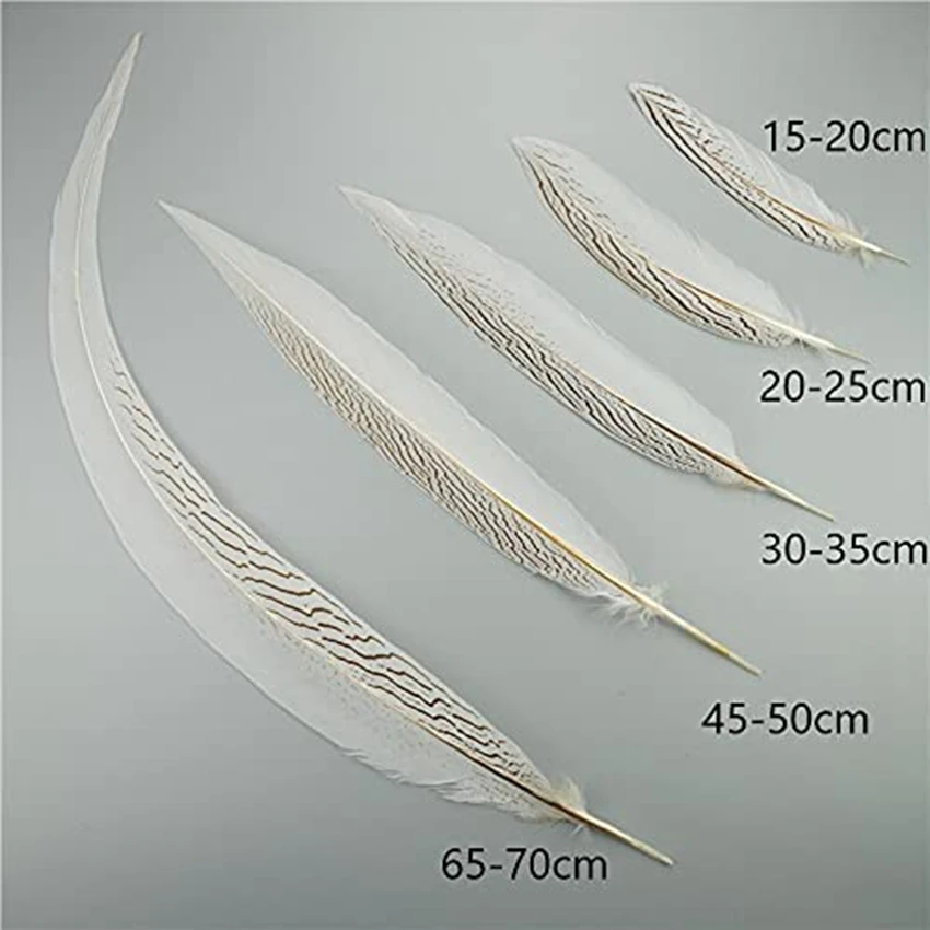 Натуральные серебряные Искусственные белые перья фазана для рукоделия