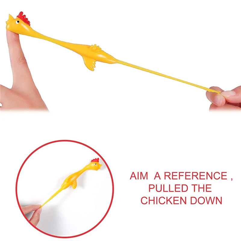 5/10/20 шт. забавная Рогатка игрушки-антистресс для курицы эластичный Летающий
