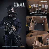 m024 16 swat male soldier figure with shoot house model 12 action doll mini times toys boys birthday gifts in stock