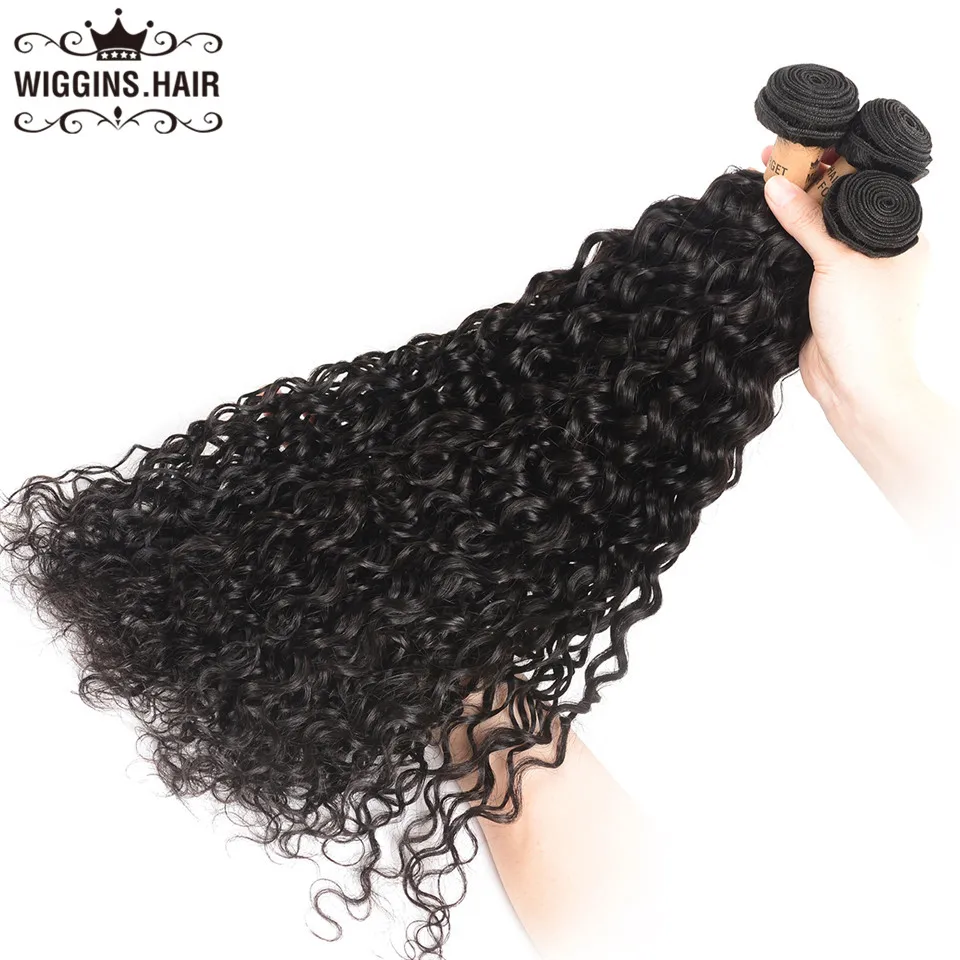 Волнистые пучки воды с 5x5 замыканием Wiggins из перуанских волос человека 3 натуральный реми швейцарский кружевной.