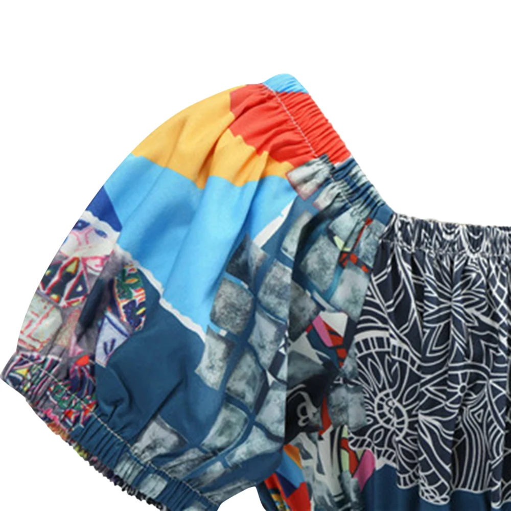 Женское платье макси с квадратным вырезом коротким рукавом и высокой