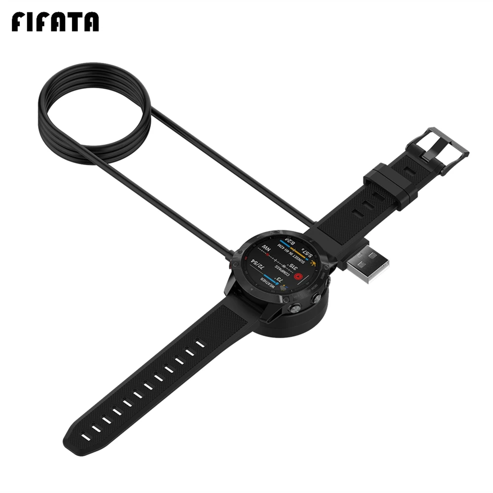 Зарядное устройство с USB кабелем для Garmin Fenix5S 5 5X 6S 6 6X Vivoactive4 4S Forerunner 245 45 провод