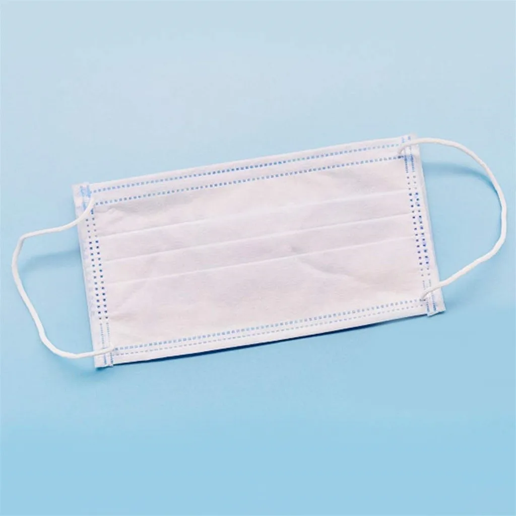 Одноразовая маска для лица трехслойная Нетканая одноразовая ушей белая черная