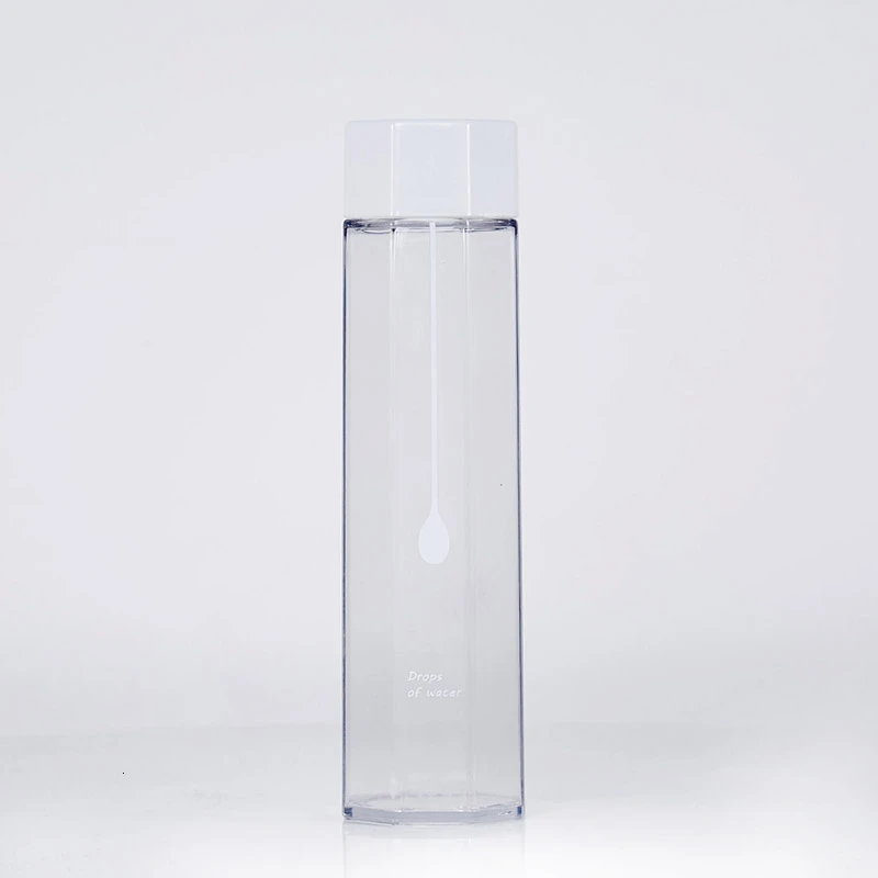 Drop of water white Soffe фруктовая бутылка для заварки воды 380 мл квадратная прозрачная термостойкая уличная Спортивная бутылка для питья без BPA пластика - Цвет: Drop of water white