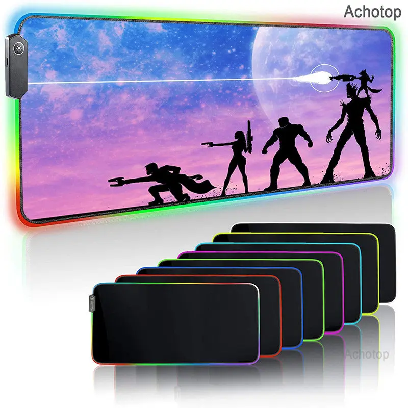 

Anime Custom Large Gaming Mousepad RGB LED Backlit Mat Mause Carpet XXL for PC Computer Play Desk Mat for CSGO Gamer Mouse Mat