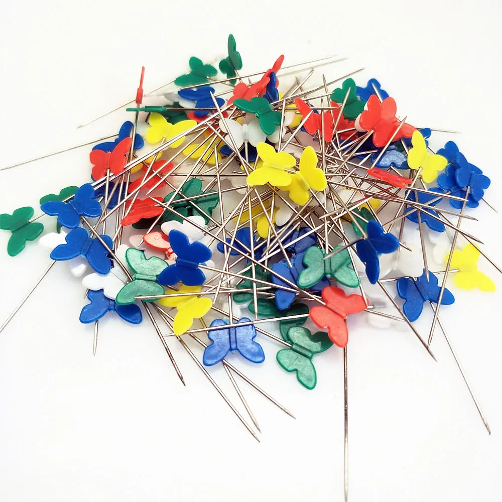 100 шт. в коробке шпильки из нержавеющей стали для вышивки булавки шитья иглы