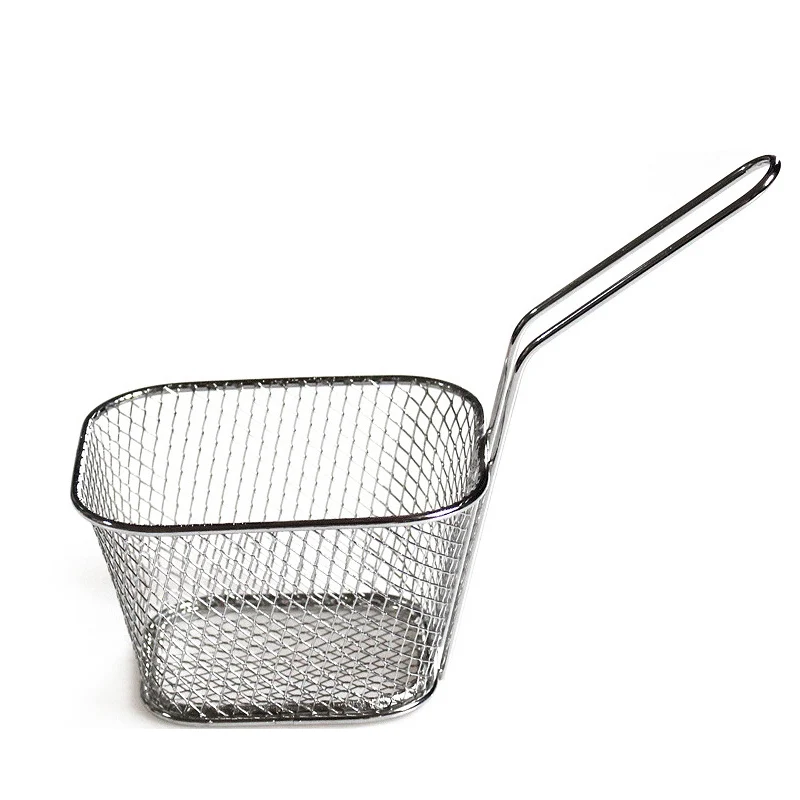 Портативная мини-корзина для жарки с чипсами из нержавеющей стали сетчатый