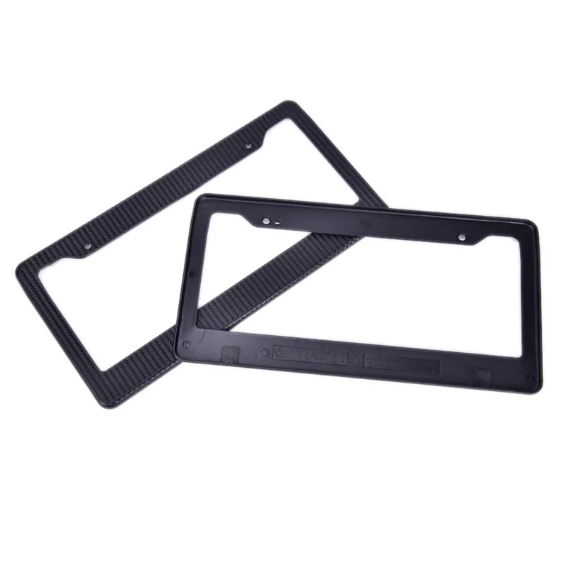 2PCS Universal Frame Bracket with Standard Screw Kits License Plate Carbon Fiber Plastic | Автомобили и мотоциклы
