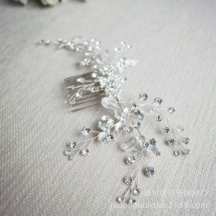 

Factory wholesale bridal hair accessories retro leaves branches comb explosions export wedding accessories headdress