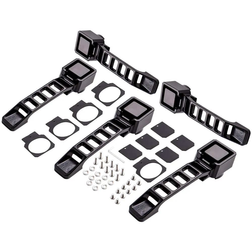 

Exterior Door Handles Kits 2007-2018 for Jeep Wrangler JK 5pcs Black Aluminum