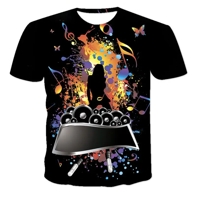 

Последняя Коллекция весна-лето, модная повседневная спортивная футболка с изображением музыки диджея, популярная модель 3D